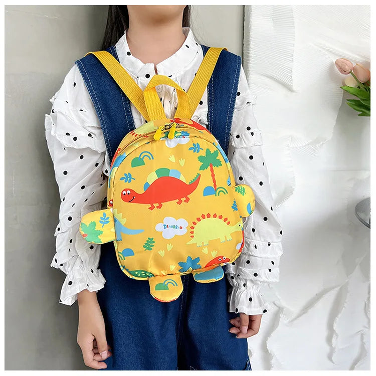 Bolsa bonita para niños, mochilas escolares con dibujos de dinosaurios para niños, mochila de viaje para exteriores preescolar para guardería, antipérdida