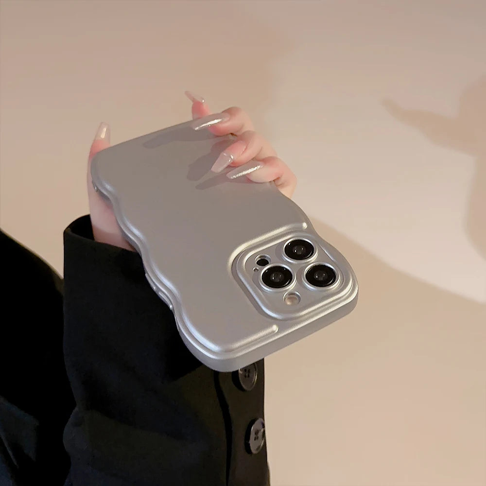 Nueva funda de teléfono ondulada para hombres y mujeres para iPhone 12 13 14 15 16 Pro Max a prueba de golpes disipar el calor fundas blandas de silicona carcasa protectora