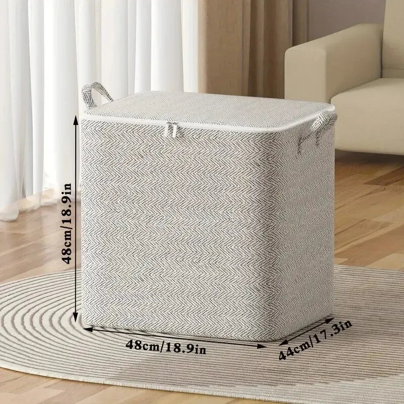 Bolsa de almacenamiento de gran capacidad para el hogar, organizador de armario de Material no tejido, se puede utilizar para ropa de edredón, juguetes, 1 unidad