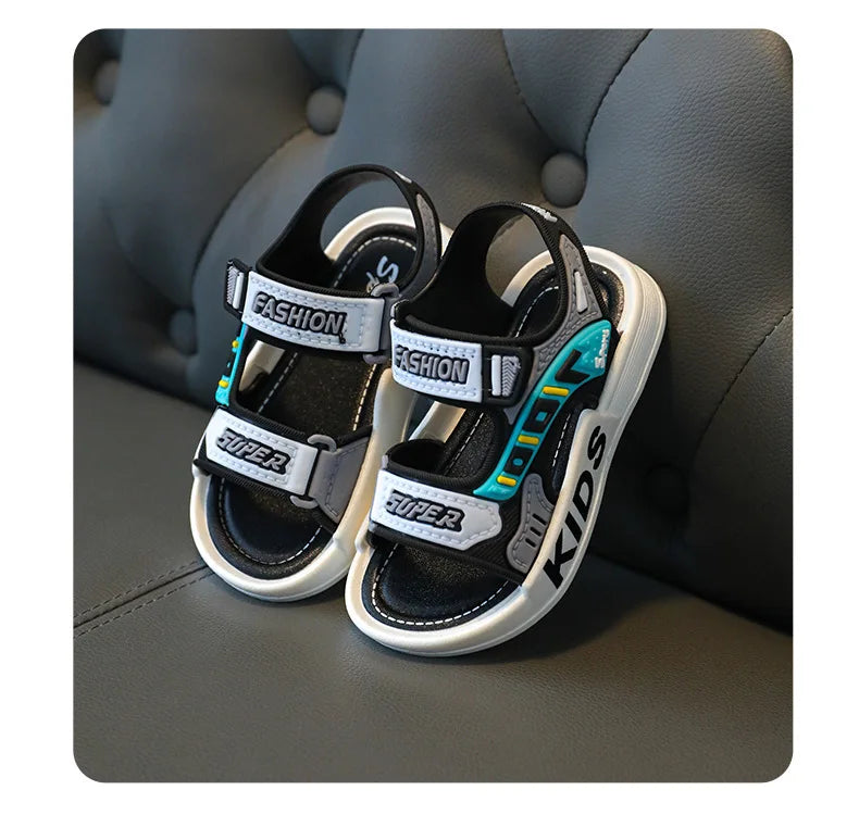Sandalias deportivas transpirables, Sandalias de verano para niños, zapatos de playa informales, zapatos cómodos de suela blanda para niños, Sandalias antideslizantes de moda