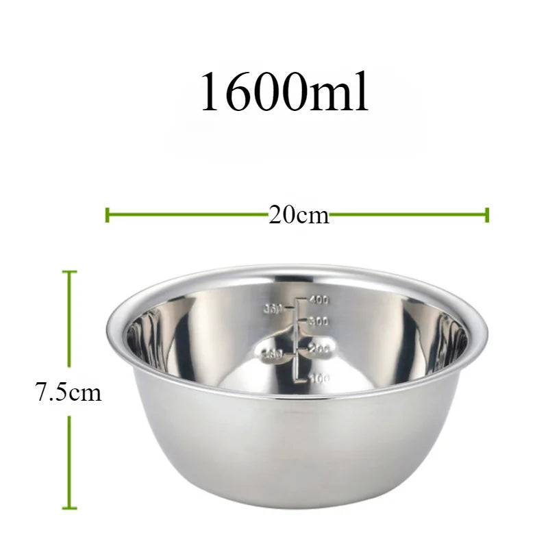 Cuencos de mezcla de acero inoxidable, cuencos de almacenamiento de anidación de cocina portátiles para el hogar, accesorios de Camping al aire libre