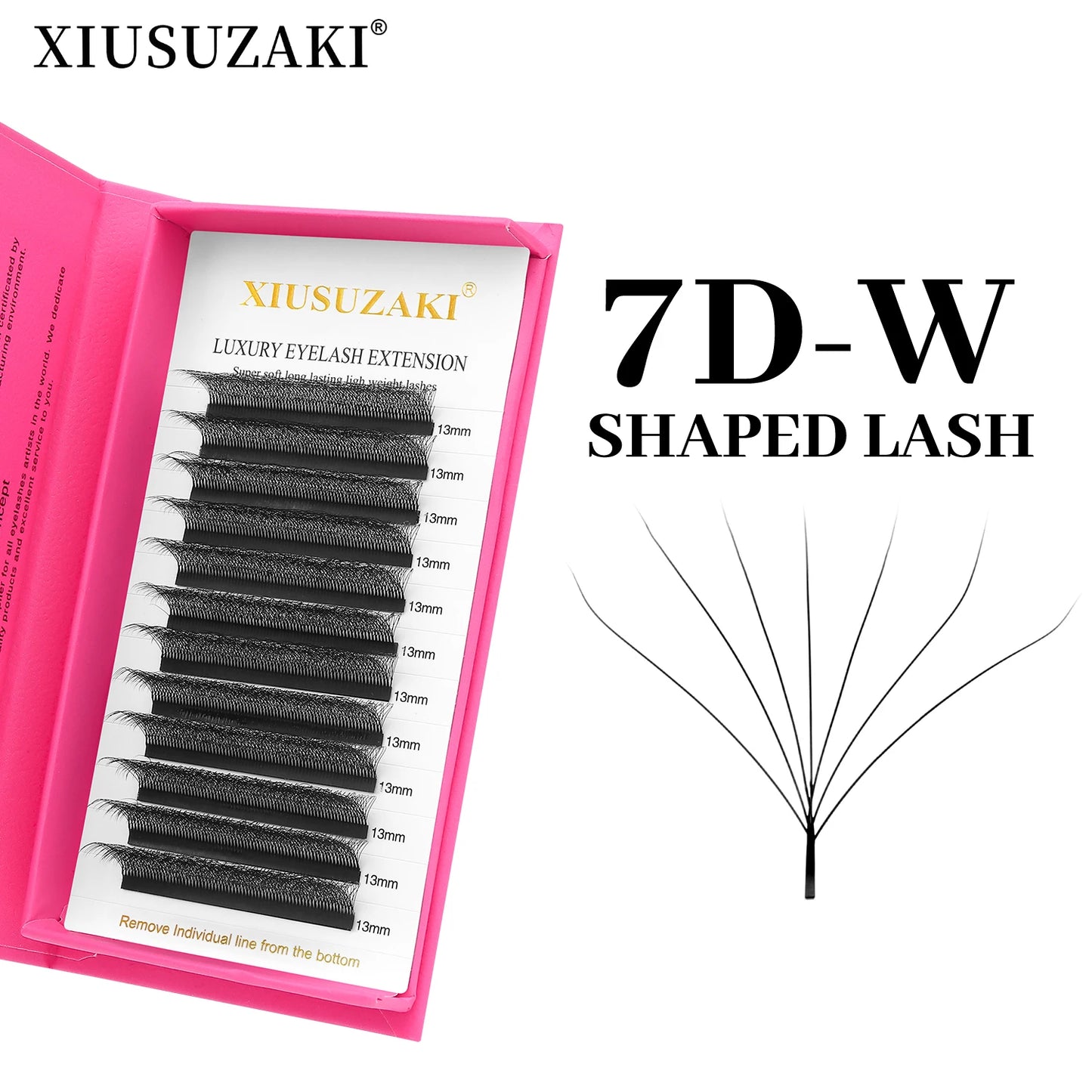XIUSUZAKI pestañas en forma de W Bloom 2D 3D 4D 5D 6D 7D 8D floración automática ventiladores prefabricados extensiones de pestañas YY pestañas individuales