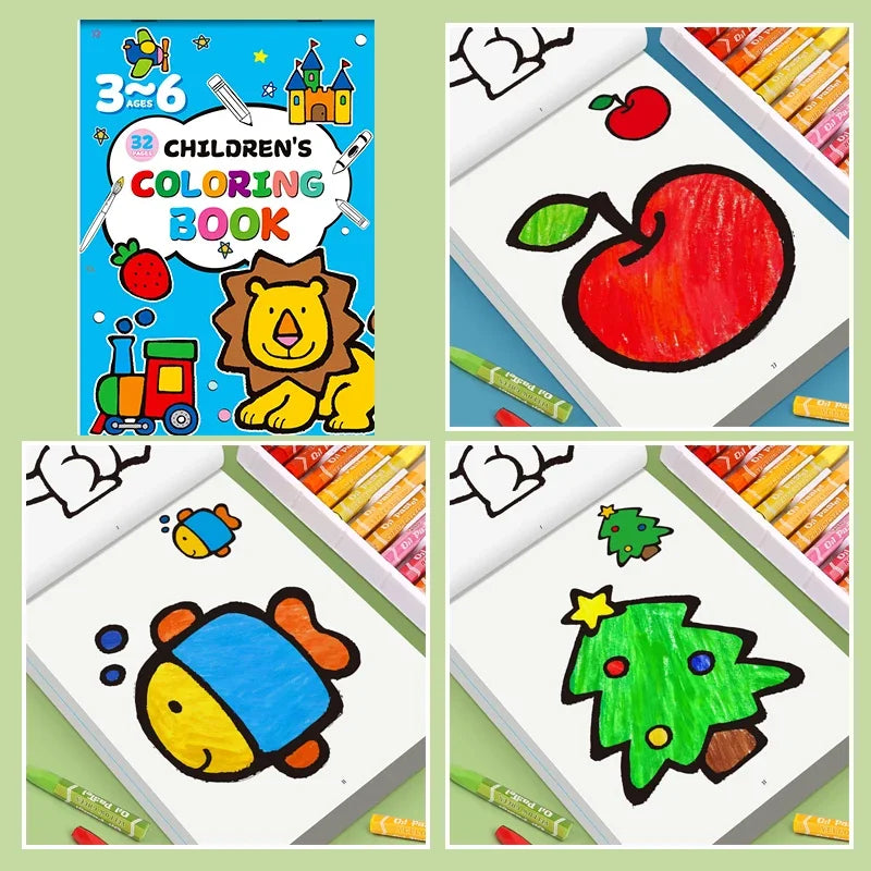 Libro para colorear de 32 páginas de pintura y graffiti para aprender arte, pintar, iluminar y mejorar la capacidad de comprensión