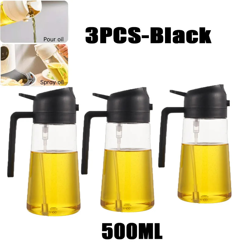 Botella pulverizadora de aceite, pulverizador de aceite de oliva, dispensador de cocina de plástico, Camping, hornear, vinagre, pulverizador de soja, accesorios de cocina