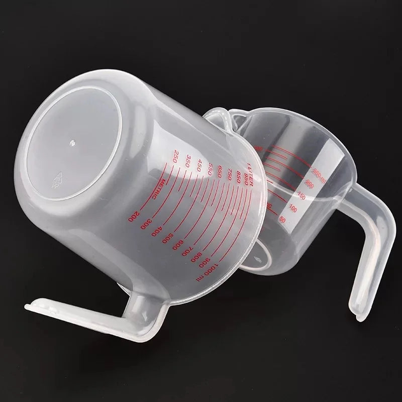 3 unids/set tazas medidoras de líquidos para hornear taza a escala de PVC vaso medidor de volumen de plástico herramientas de cocina para hornear