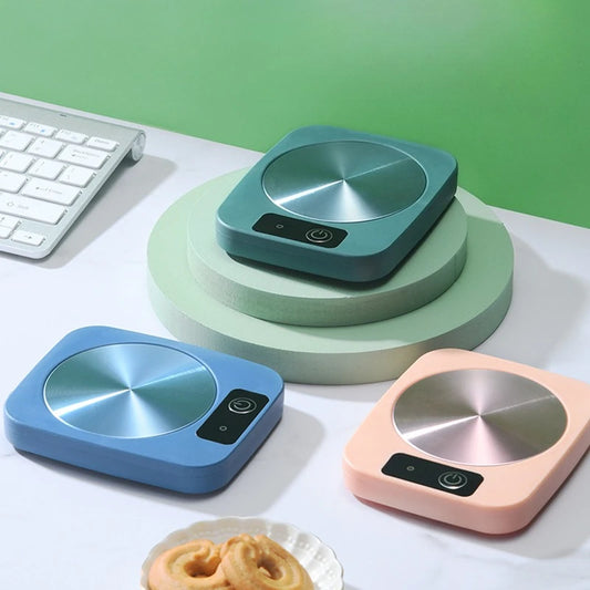 Calentador de Tazas Inteligente a 55 Grados, Enchufe EU/US 220V/110V, Almohadilla Térmica Aislada, Posavasos Calefactor para Leche, Café, Oficina, Té, Uso Doméstico