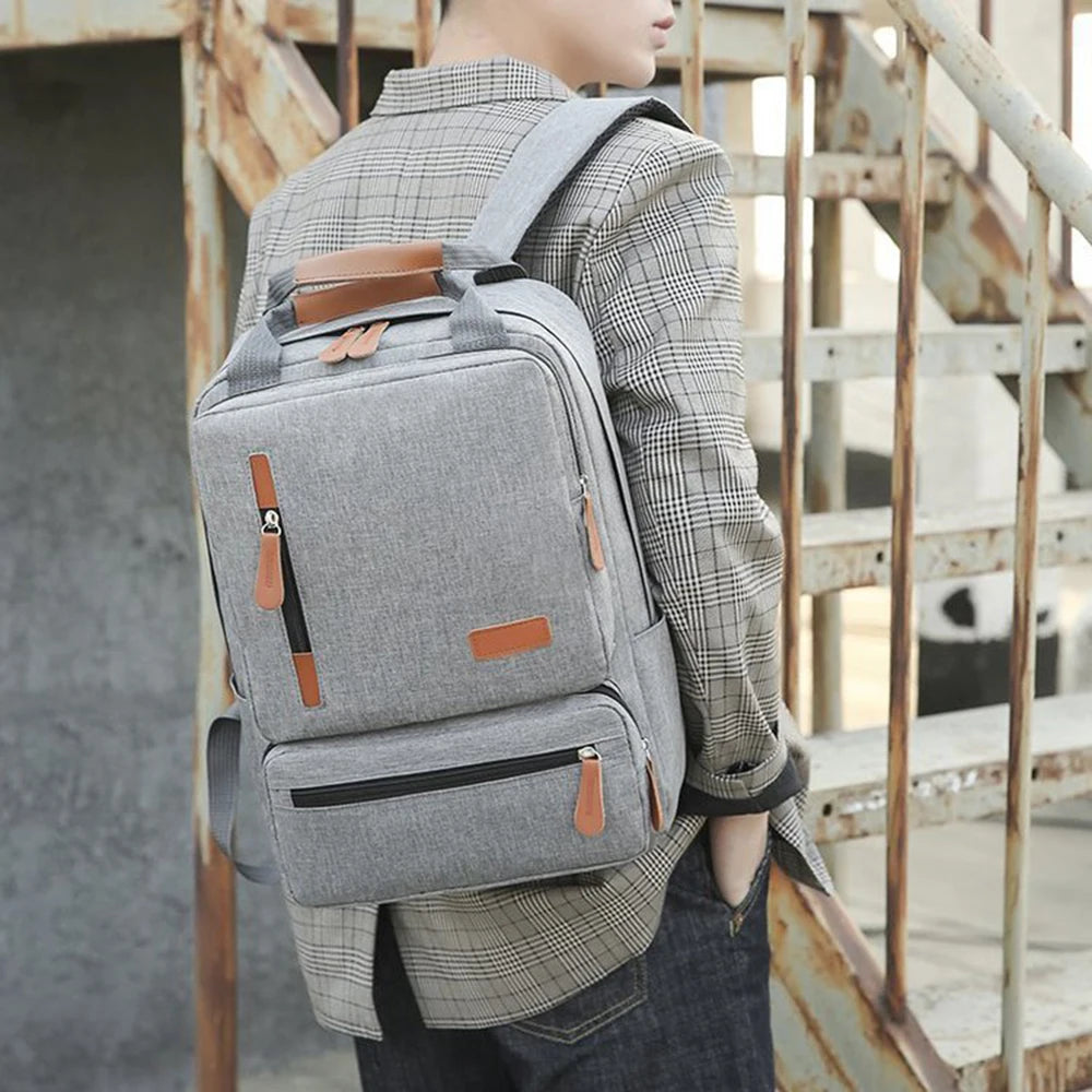 Conjunto de mochila para ordenador portátil para hombre y mujer, bolso de hombro con bolsillo pequeño para viaje, escuela, negocios, trabajo y Universidad, 3 piezas