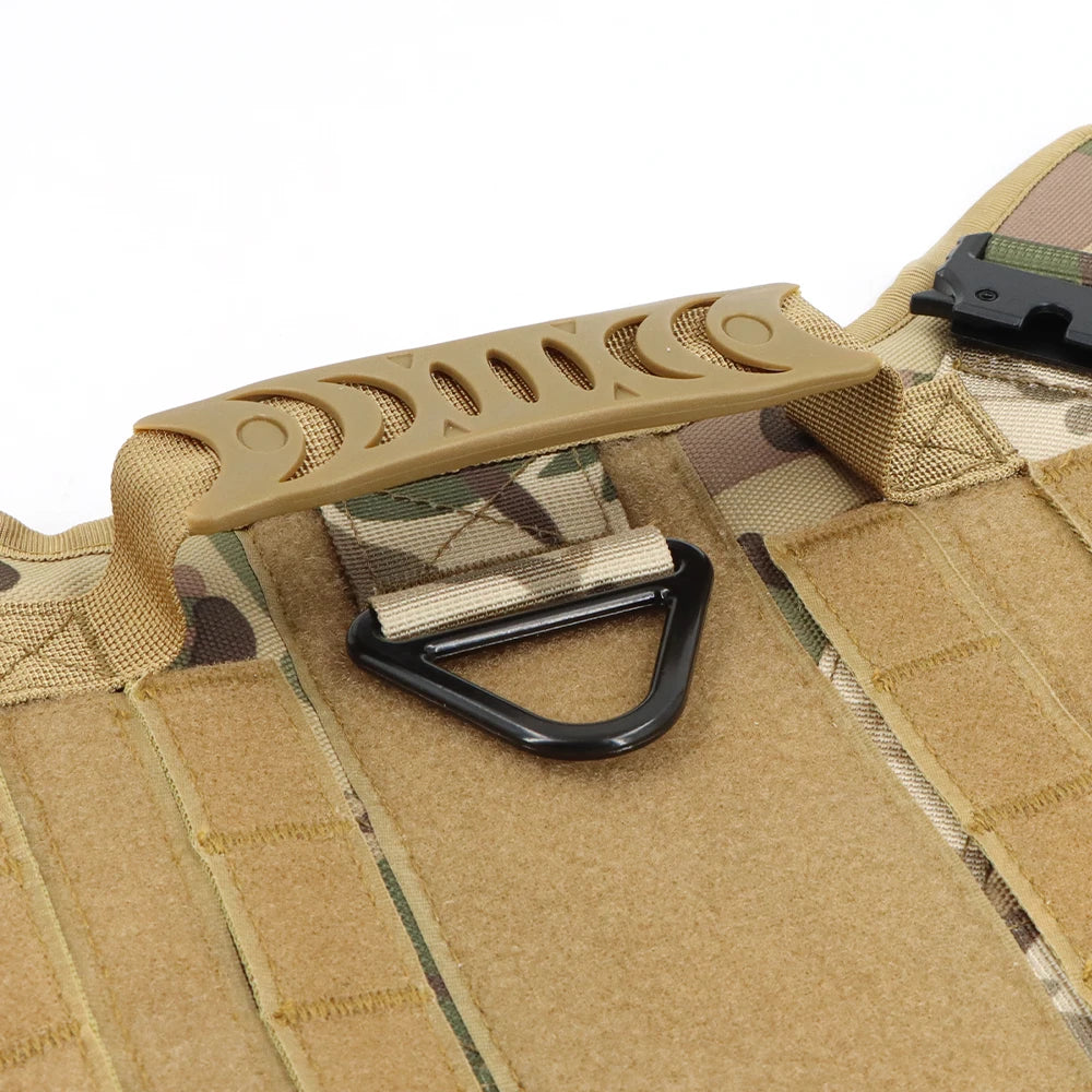 Arnés táctico para perros, conjunto de correa para perros grandes, arneses militares para entrenar, caminar, cazar, chaleco para mascotas, mango sin tirar, Malinois