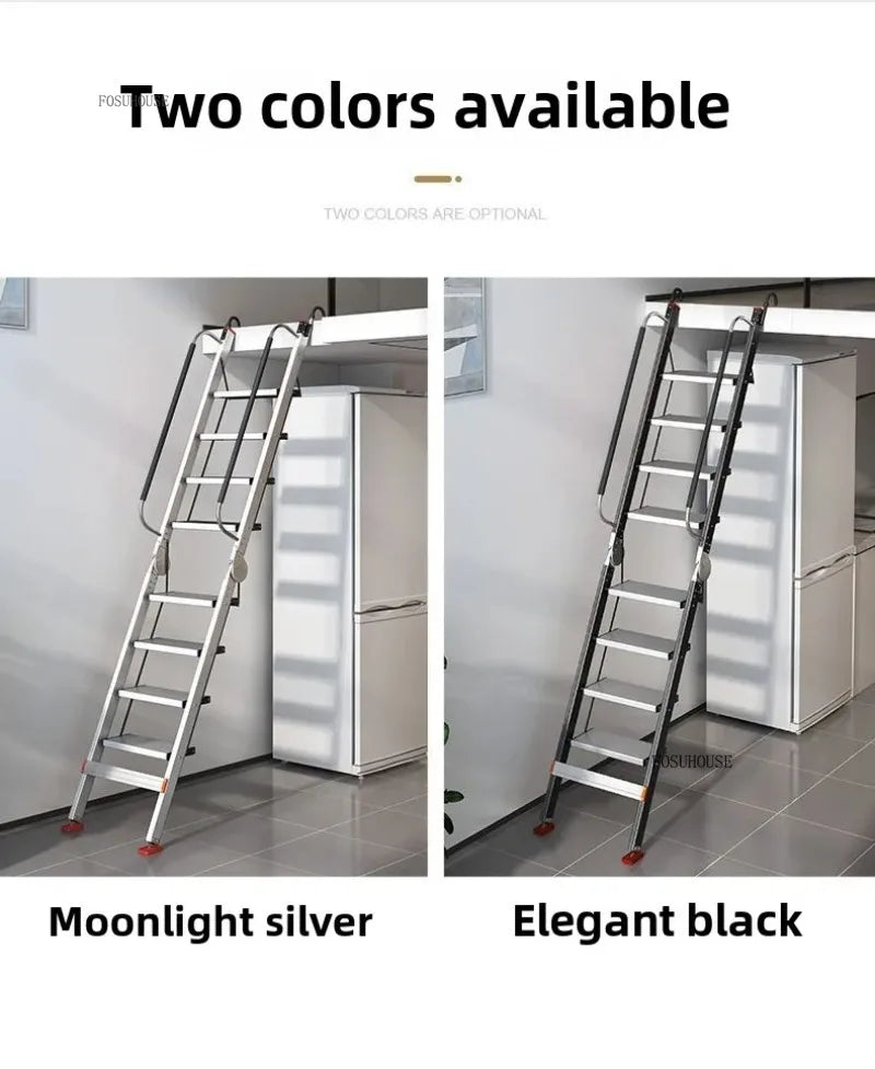 Portable Folding Ladder Household Aluminum Alloy Ladders Straight Ladder Home Furniture Escalator Mobile Climbing Stairs y
