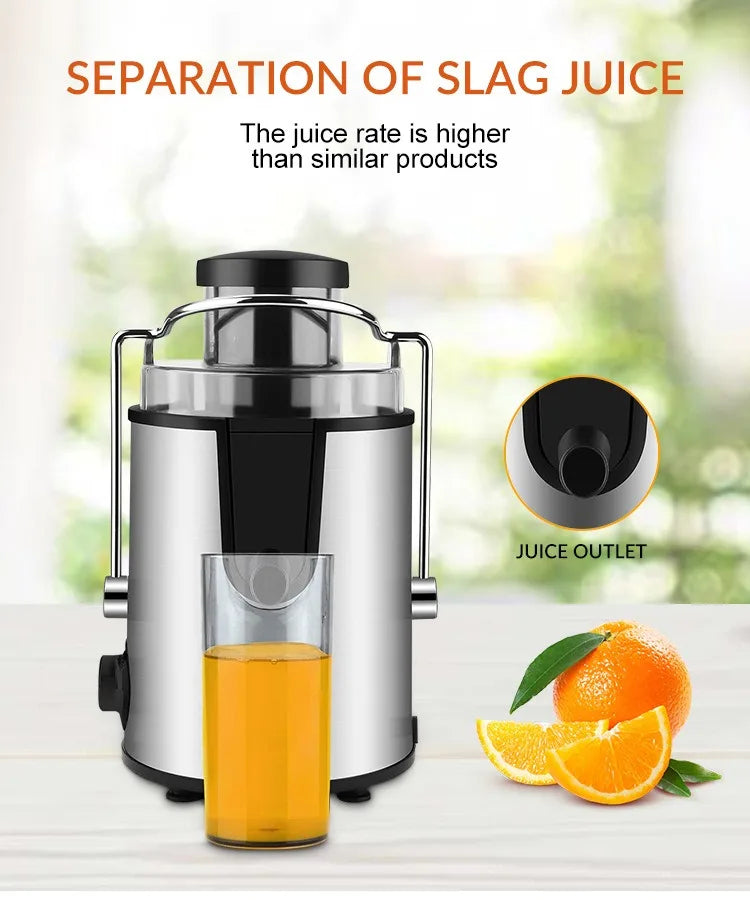 Extractor de jugo, máquinas exprimidoras profesionales, calibre de gran capacidad, separación de escoria, exprimidor eléctrico automático multifunción