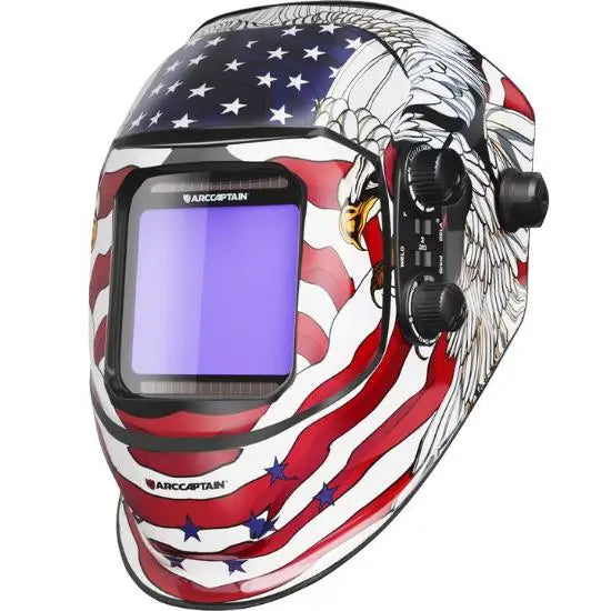 Casco de Soldadura ARCCAPTAIN con Oscurecimiento Automático, 4 Sensores, 1/25000s, para Soldadura TIG MIG ARC, Gran Visibilidad, Color Real