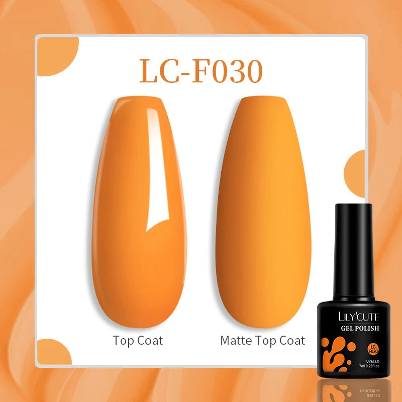 LILYCUTE-esmalte en Gel para uñas, barniz semipermanente para manicura, con LED UV, 129 colores, 7ML