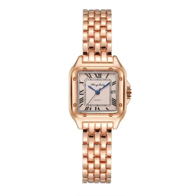 Nuevo reloj de moda para hombre, reloj cuadrado de diseño Simple para pareja, reloj de cuarzo, reloj de mujer de acero inoxidable a la moda