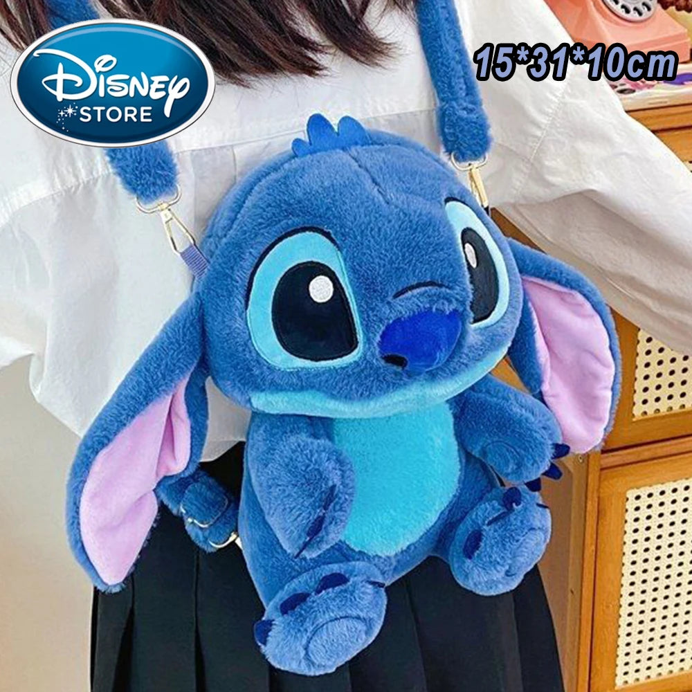 Mochila de Peluche Stitch 2026, Mochila Escolar Japonesa Azul con Diseño Divertido de Stitch, Mochila de Gran Capacidad para Estudiantes, Bolsa de Jardín de Infancia, Regalo para Niños
