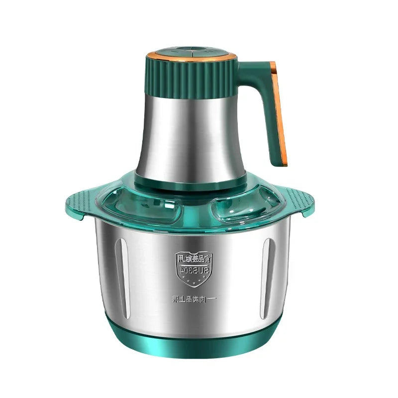 Picadora de Carne Eléctrica de Gran Capacidad de 5L, Trituradora de Alimentos, Picadora de Vegetales, Procesador Multifuncional de Cocina