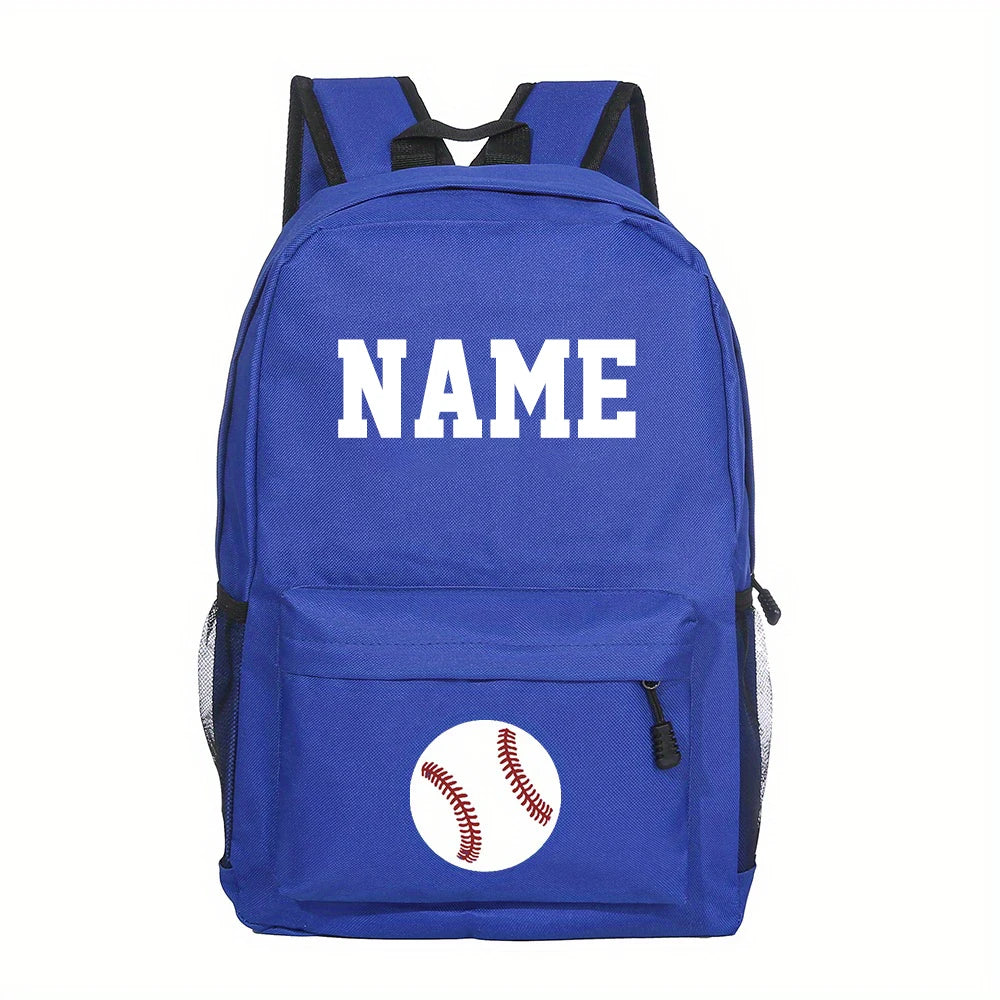 Mochila escolar personalizada para niños, bolso de fútbol y baloncesto con estampado de nombre, mochila para estudiantes, bolsas para ordenador portátil para adolescentes, regalo para regreso a la escuela