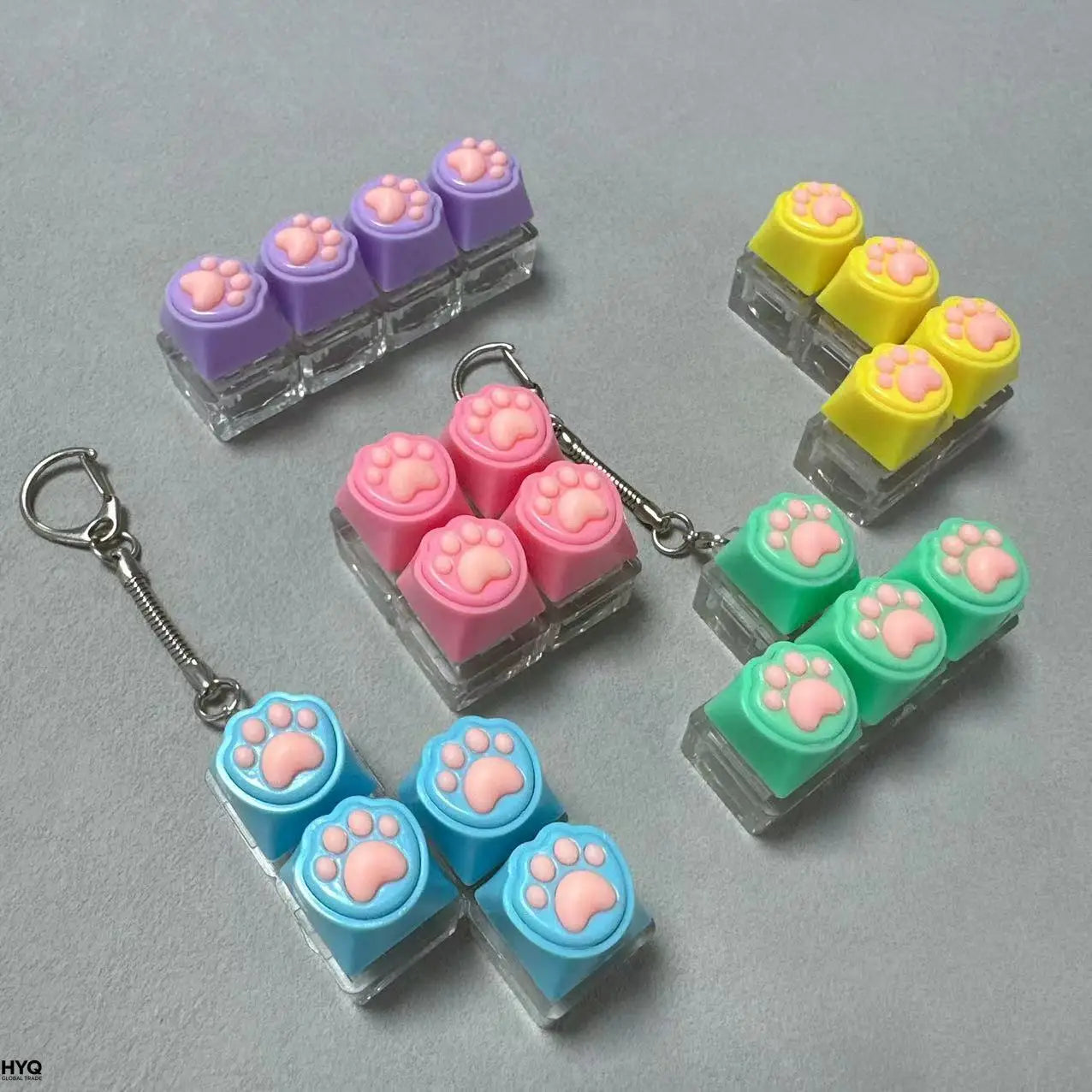 Llavero de silicona suave con forma de garras de gato, colgante para teléfono móvil, mochila, accesorios de escritorio, herramientas de descompresión.