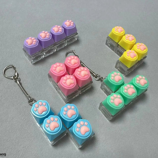 Llavero de silicona suave con forma de garras de gato, colgante para teléfono móvil, mochila, accesorios de escritorio, herramientas de descompresión.