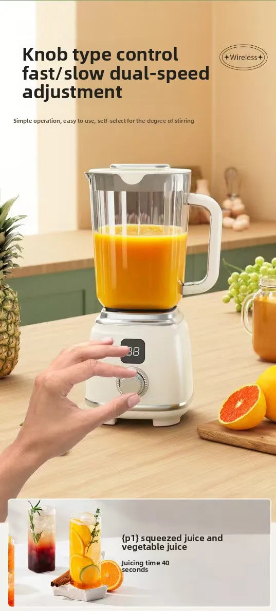 Nuevo extractor de jugo original para el hogar, máquina de procesamiento de frutas y jugo totalmente automática, licuadora de jugo portátil, hoja de acero inoxidable