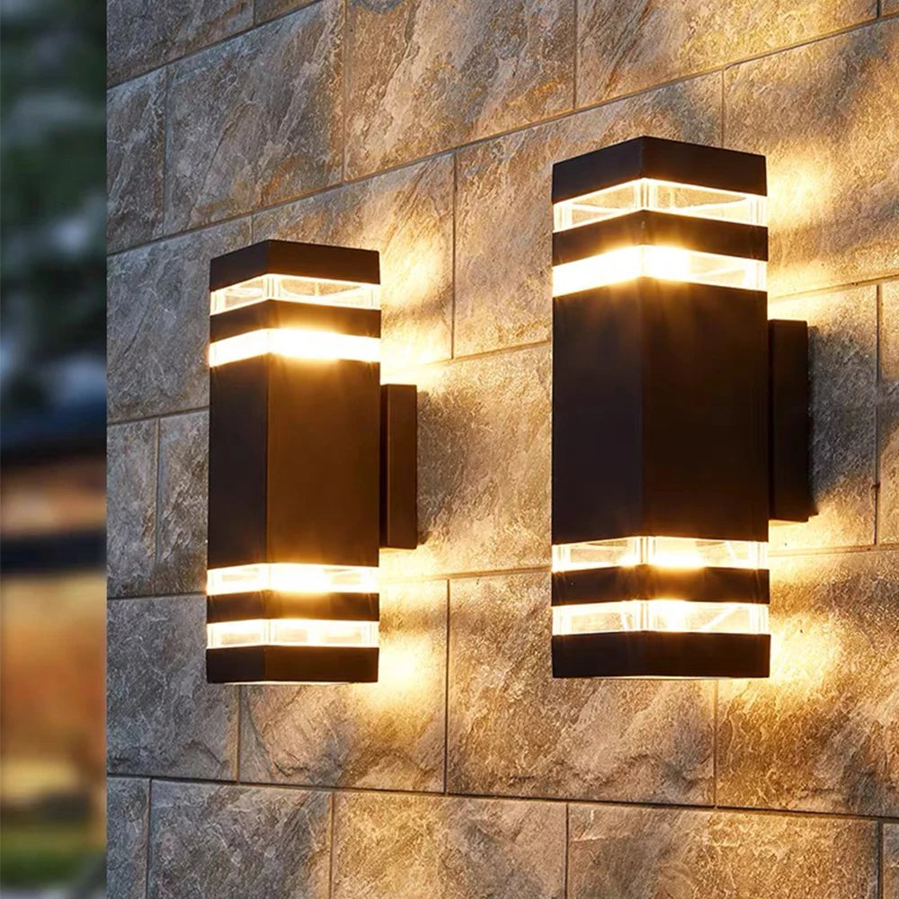 Candelabros de iluminación LED de pared, lámpara impermeable, arandela de pared externa para porche, calle, jardín, decoración del hogar, Bombilla E27