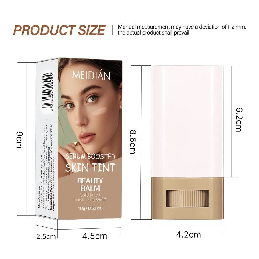 1/2 Uds. Barra de tinte de piel resistente al agua nutritiva suero teñido sólido base bálsamo cara teñida contorno de cara palo Maquillaje facial