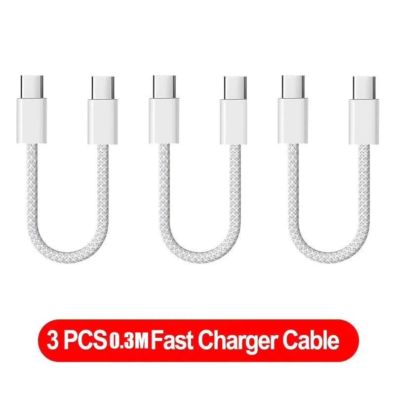 1-3 unidades de cable de carga rápida USB-C a USB-C PD de 120W para iPhone 17 Pro Max 16 15 Plus 14 13 12 11 X XS, carga rápida tipo C, 1M 2M