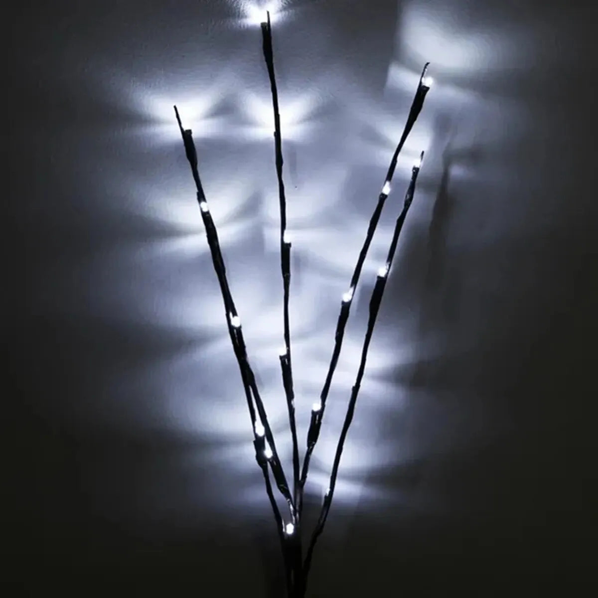 Luces LED de rama de árbol para decoración navideña, 1 piezas, 20LED, funciona con pilas, para el hogar, jarrón interior, Festival de vacaciones