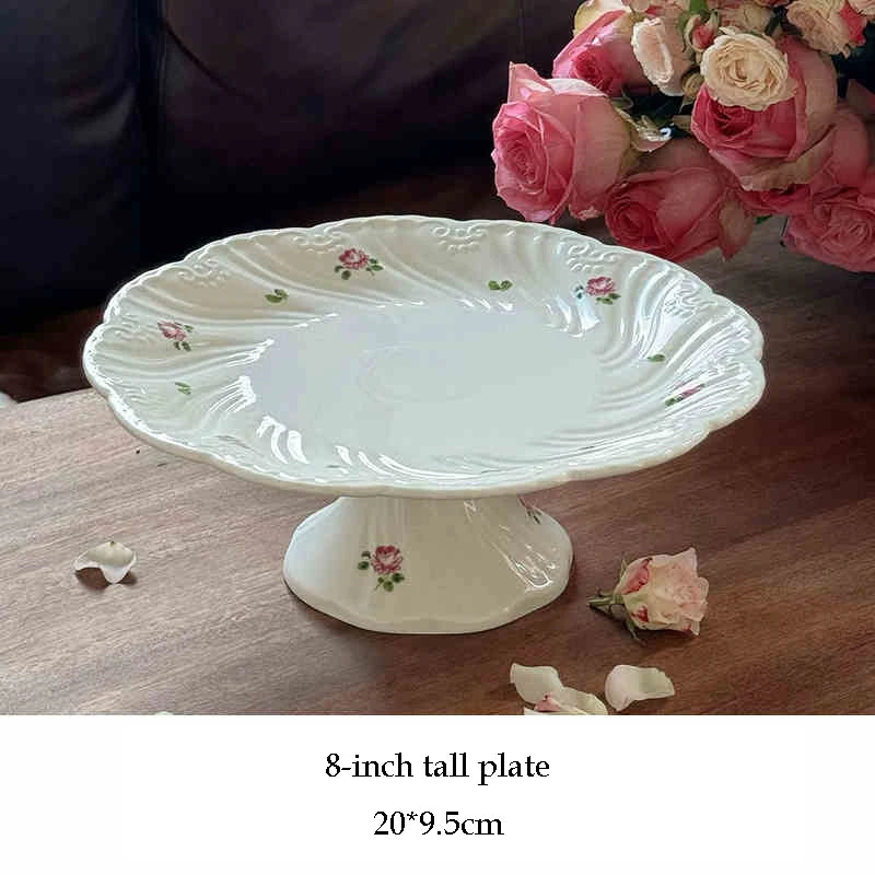 Juego de platos de cerámica, taza de café, platillo, hermoso vajilla, plato de postre de rosa Vintage, platos de cena, regalo, taza de té, suministros de cocina