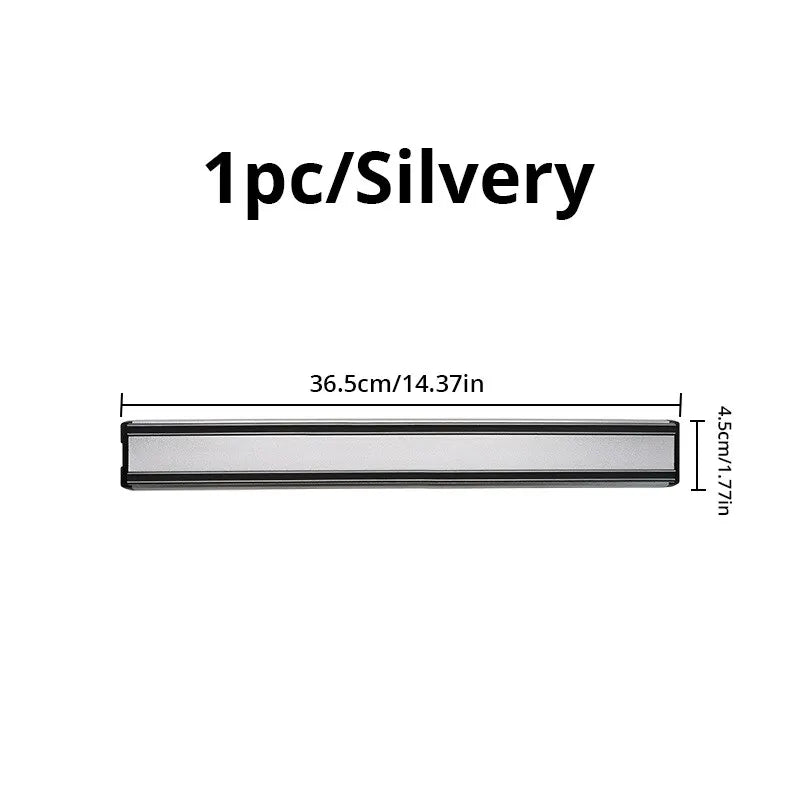 Estante para cuchillos magnético de cocina de aleación de aluminio montado en la pared, soporte para cuchillos magnético fuerte, bloque de cuchillos, estante de almacenamiento
