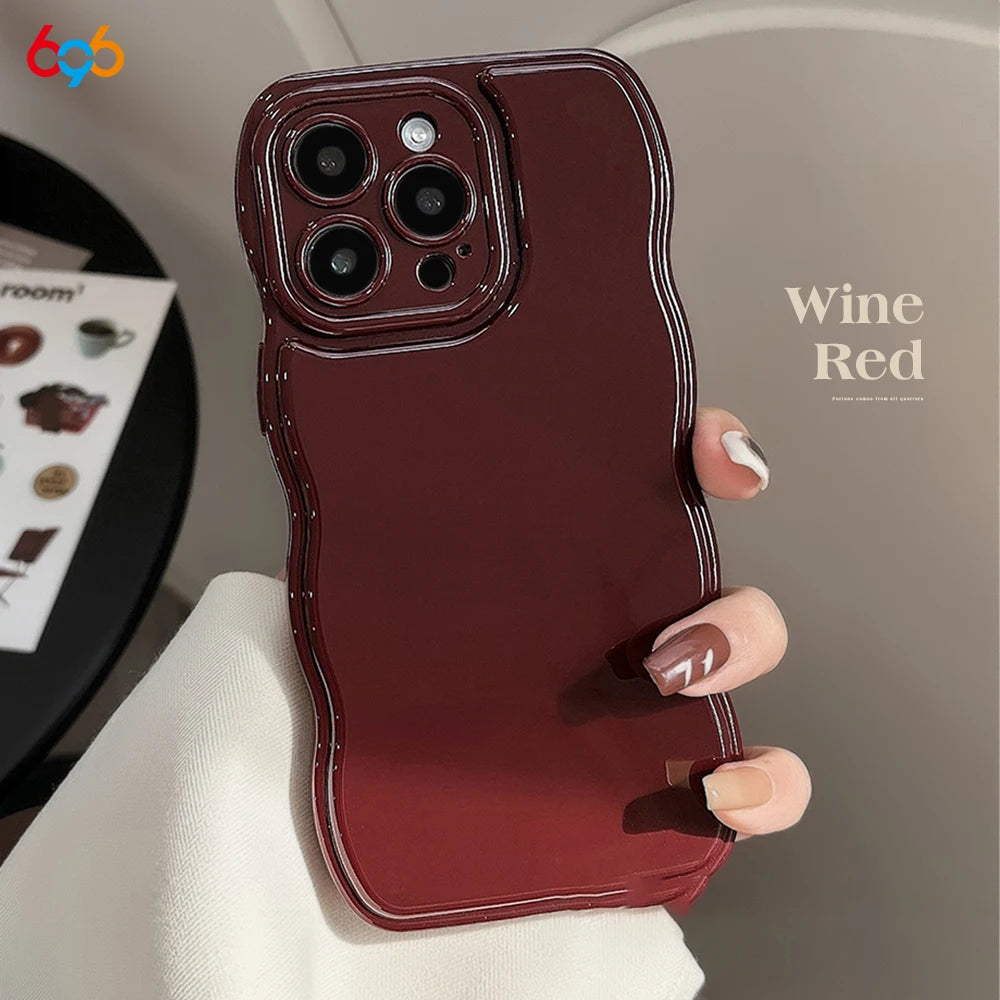 Nueva funda de teléfono ondulada para hombres y mujeres para iPhone 12 13 14 15 16 Pro Max a prueba de golpes disipar el calor fundas blandas de silicona carcasa protectora