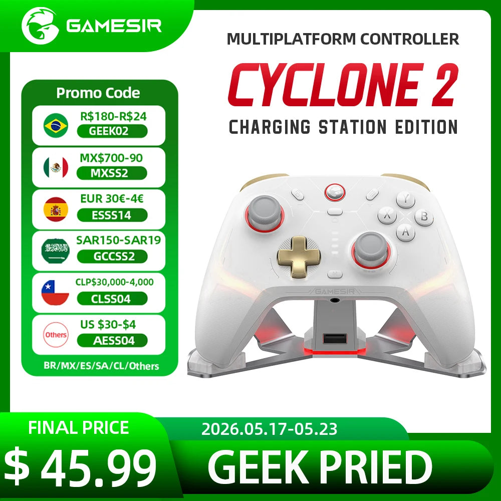 Gamesir Cyclone 2 controlador Nintendo Switch PC Joystick inalámbrico Gamepad Pro controlador para Nintendo Switch iPhone Android PC