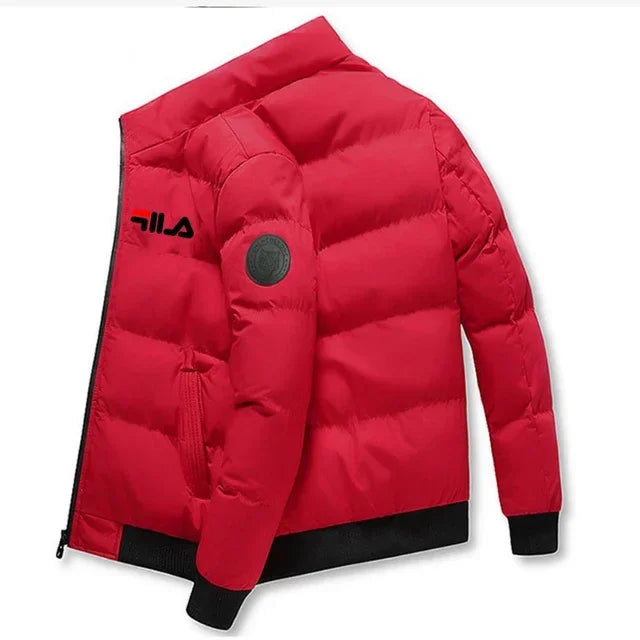Abrigo cálido y grueso para hombre, a la moda, para otoño e invierno, chaqueta informal con cremallera y estampado, resistente al viento, para exteriores, tallas M-5XL