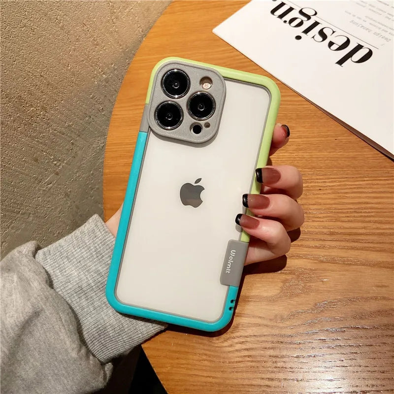 Funda de teléfono con marco de silicona suave a prueba de golpes para iPhone 17 Pro Max 13 14 15 16 Plus NoBack protección contra la disipación de calor cubierta de parachoques