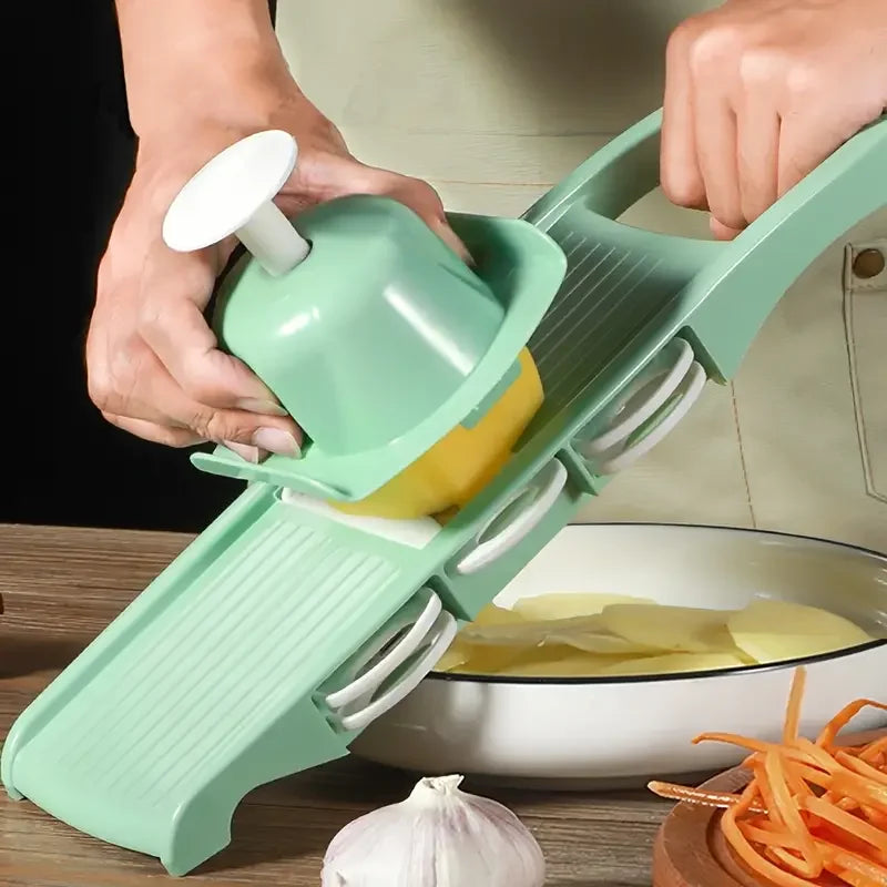 Cortadora de patatas para el hogar, trituradora multifuncional de frutas y juliana, rallador con mango, utensilios de cocina