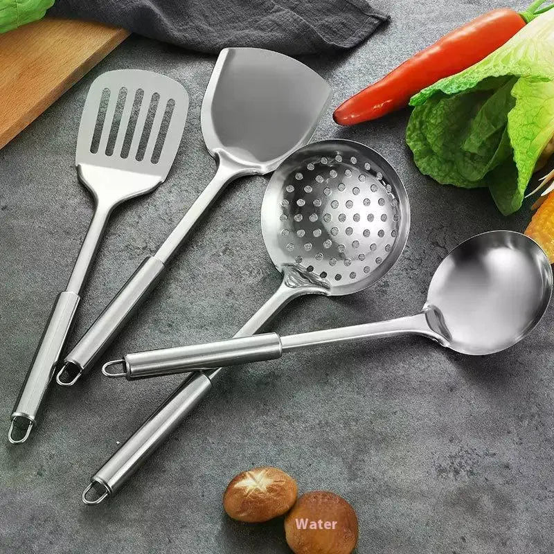 Utensilios de cocina, utensilios de cocina, pala de acero inoxidable, cuchara para sopa, utensilios giratorios, vajilla, herramienta de cocina, utensilios de cocina