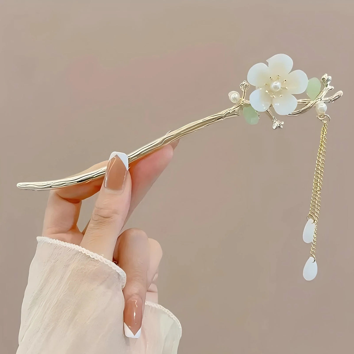 1/6 Uds. Palo para el pelo con borlas de estilo chino elegante, accesorio de peinado con diseño Floral tradicional, joyería para mujer, horquilla para el pelo