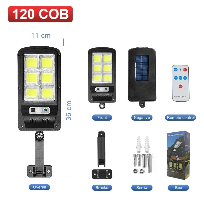 Luces solares 9000000LM 4000W/3000W/1000W, reflector de farola impermeable para exteriores con Sensor de movimiento, lámpara de pared para jardín y patio