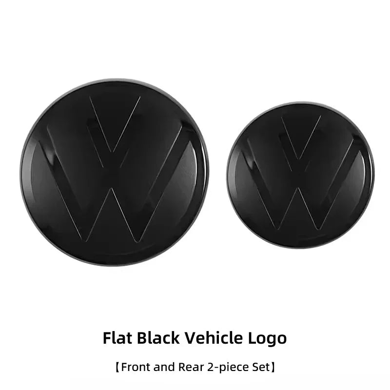 2 piezas de cubiertas de emblema para la parrilla delantera y la tapa del maletero trasero para VW Polo, GOLF 6, 7, 8, Passat B6, B7, B8, Variant, CC, Tiguan. Accesorio.