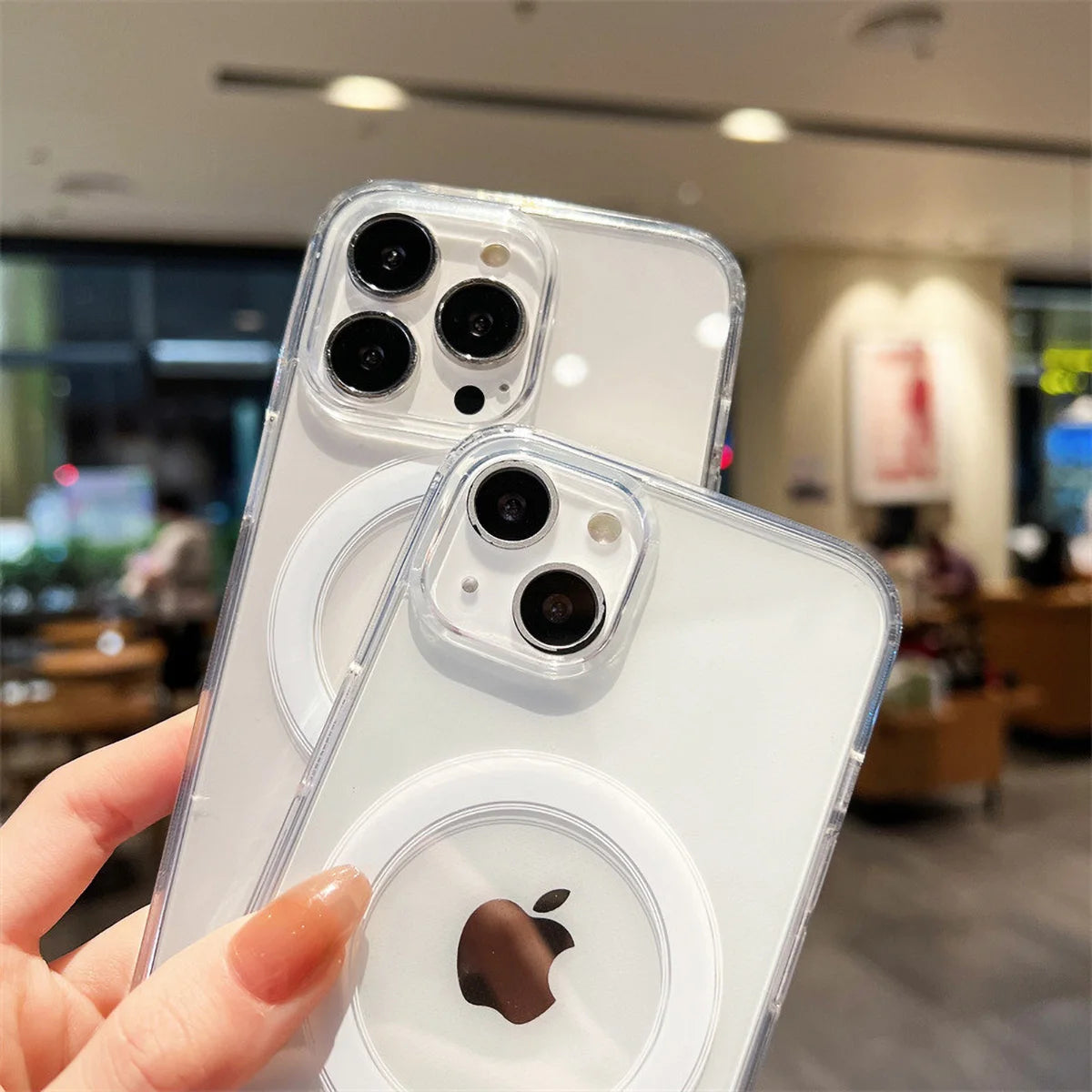 Funda de teléfono magnética transparente para iPhone 17 Pro Max 16 13 11 15 14 12 17 Air 17Promax Funda de silicona suave a prueba de golpes