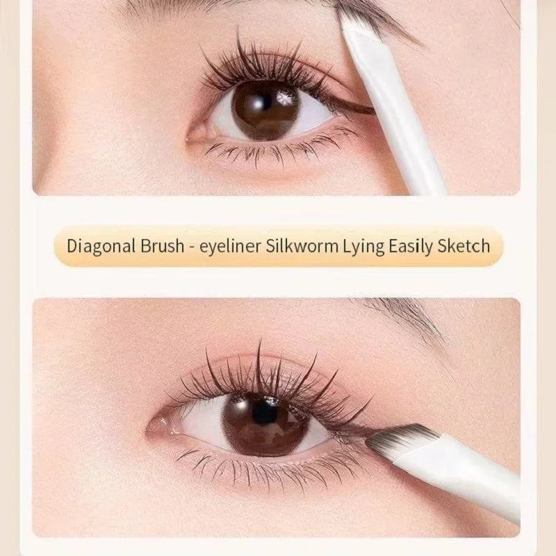 Juego de brochas de maquillaje natural para ojos, brocha para sombra de ojos, brocha de maquillaje blanca ultrasuave, herramienta de maquillaje para sombra de ojos y delineador de ojos, 5/8/10 Uds.