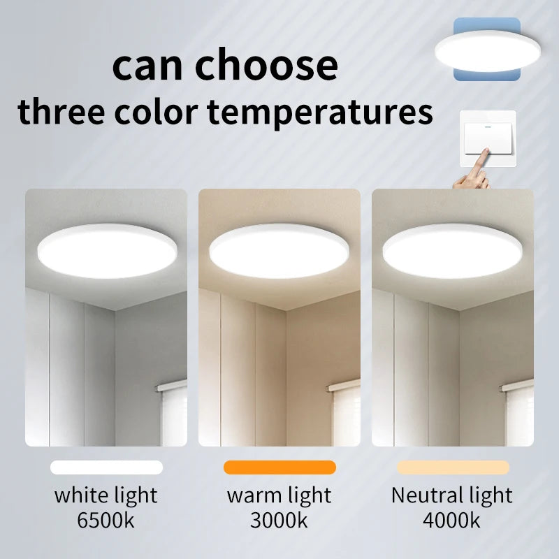 Lámpara de techo Led para sala de estar, luz moderna de CA 110V-220V, 18W, 30W, 40W, accesorios de iluminación para dormitorio y cocina