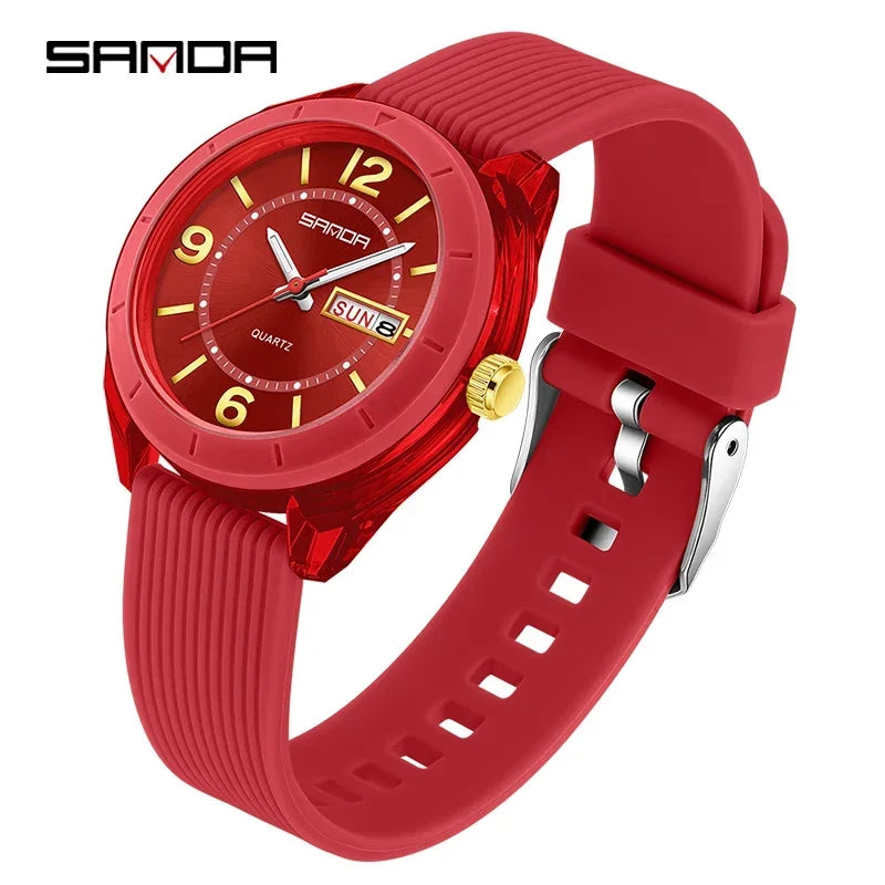Reloj de Pulsera SANDA para Mujer, Nuevo, Moderno, Deportivo, de Cuarzo, con Fecha, Semana, Resistente al Agua, Luminoso, Elegante