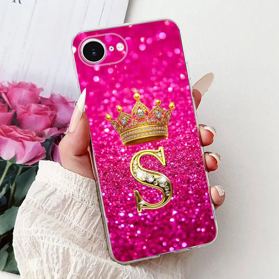 Funda de teléfono con letras a la moda para iPhone 16e SE (2025), funda trasera de silicona suave TPU para iPhone SE 2025, fundas para iPhone16e, parachoques