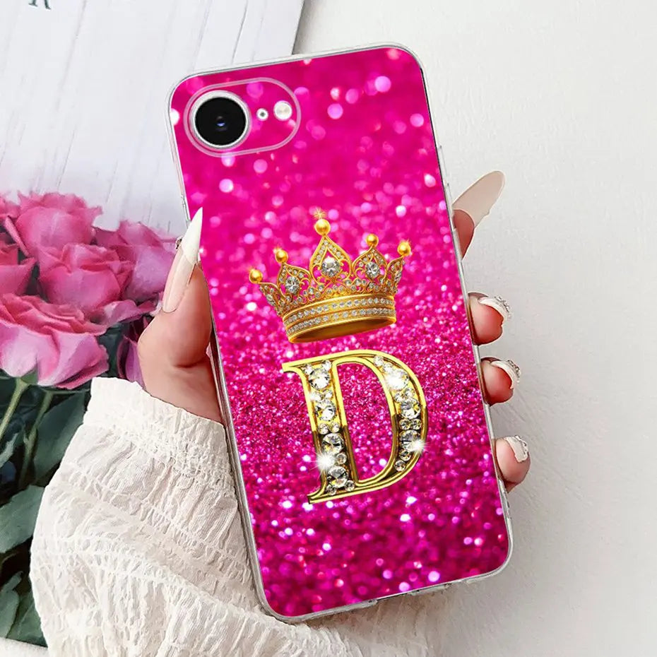 Funda de teléfono con letras a la moda para iPhone 16e SE (2025), funda trasera de silicona suave TPU para iPhone SE 2025, fundas para iPhone16e, parachoques
