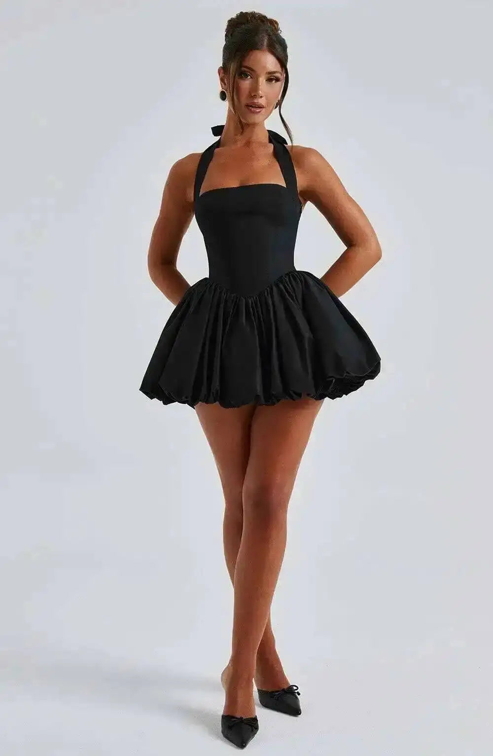 Townlike cintura envolvente A-line vestido de baile vestido de mujer Halter Mini 2025 Primavera Verano vestido club nocturno Sexy vestidos de fiesta