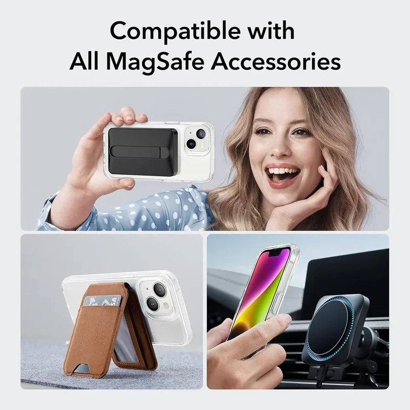 Funda de teléfono transparente magnética Original para Magsafe para iPhone 17 16 15 14 Plus 13 12 11 Pro Max cubierta trasera de carga inalámbrica