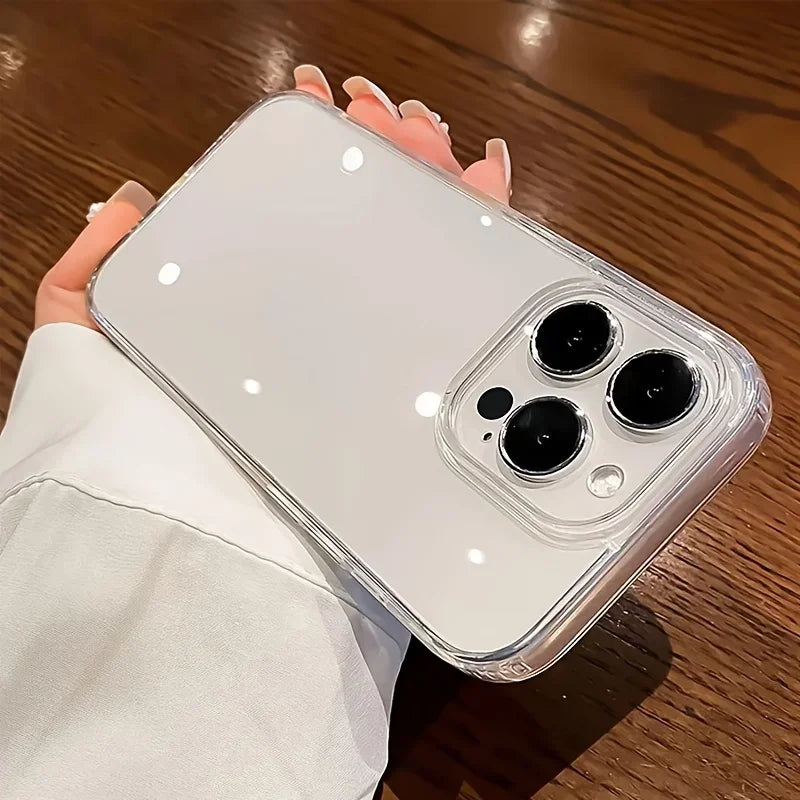 Funda de teléfono transparente de lujo para iPhone 17 Air 16 15 14 Plus 13 12 11 Pro Max a prueba de golpes HD cubierta trasera acrílica dura transparente