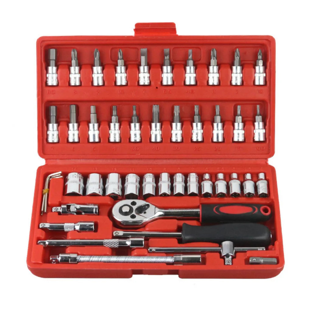 Kit de herramientas profesional 46 piezas Forjadas enchufes de alta calidad Durabilidad Durabilidad garantizada