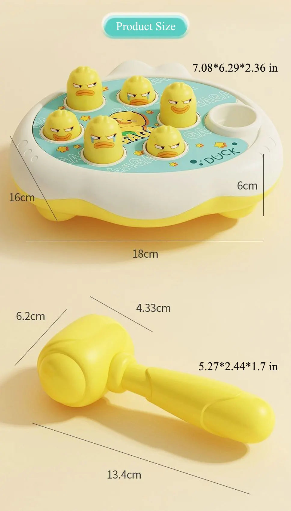 Juguete de pato/rana/cerdo para bebé, juego de aprendizaje Montessori, rompecabezas educativo, regalo para niños pequeños de 12 a 24 meses, niño/niña con martillo