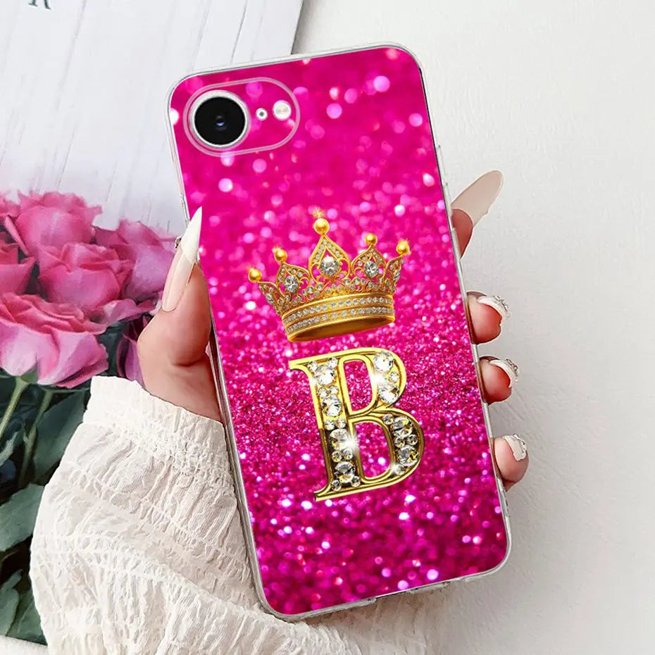 Funda de teléfono con letras a la moda para iPhone 16e SE (2025), funda trasera de silicona suave TPU para iPhone SE 2025, fundas para iPhone16e, parachoques